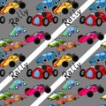 Seamless pattern with cars.For children`s room.